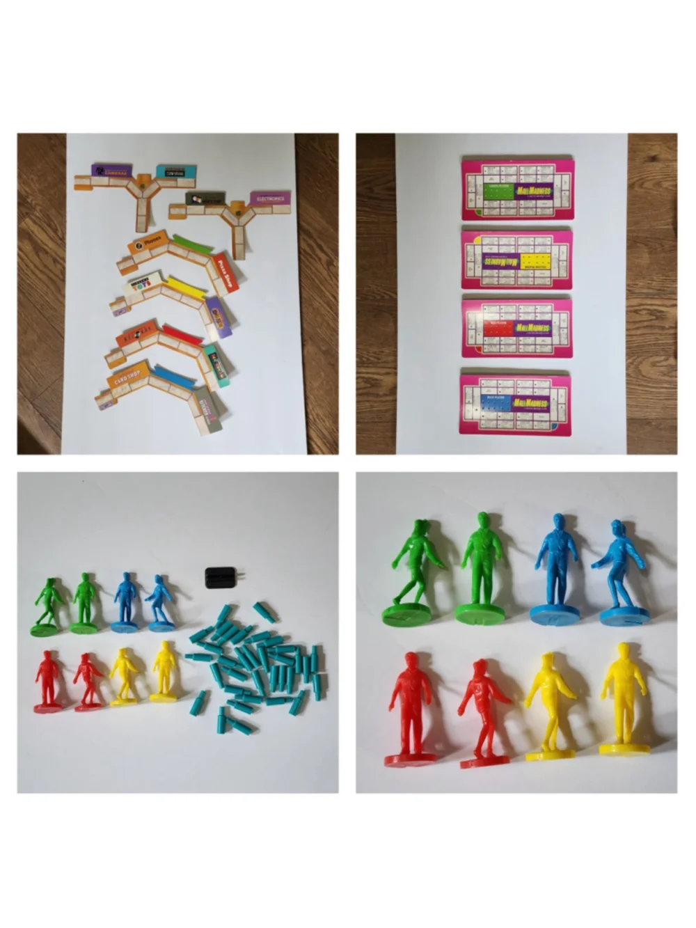 Milton Bradley cardboard red pawns